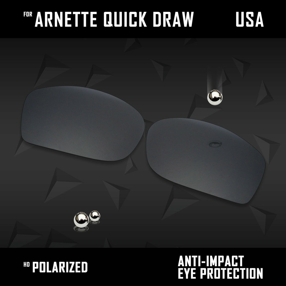 Anti Scratch Polarized Replacement Lenses for-Arnette Quick Draw Options