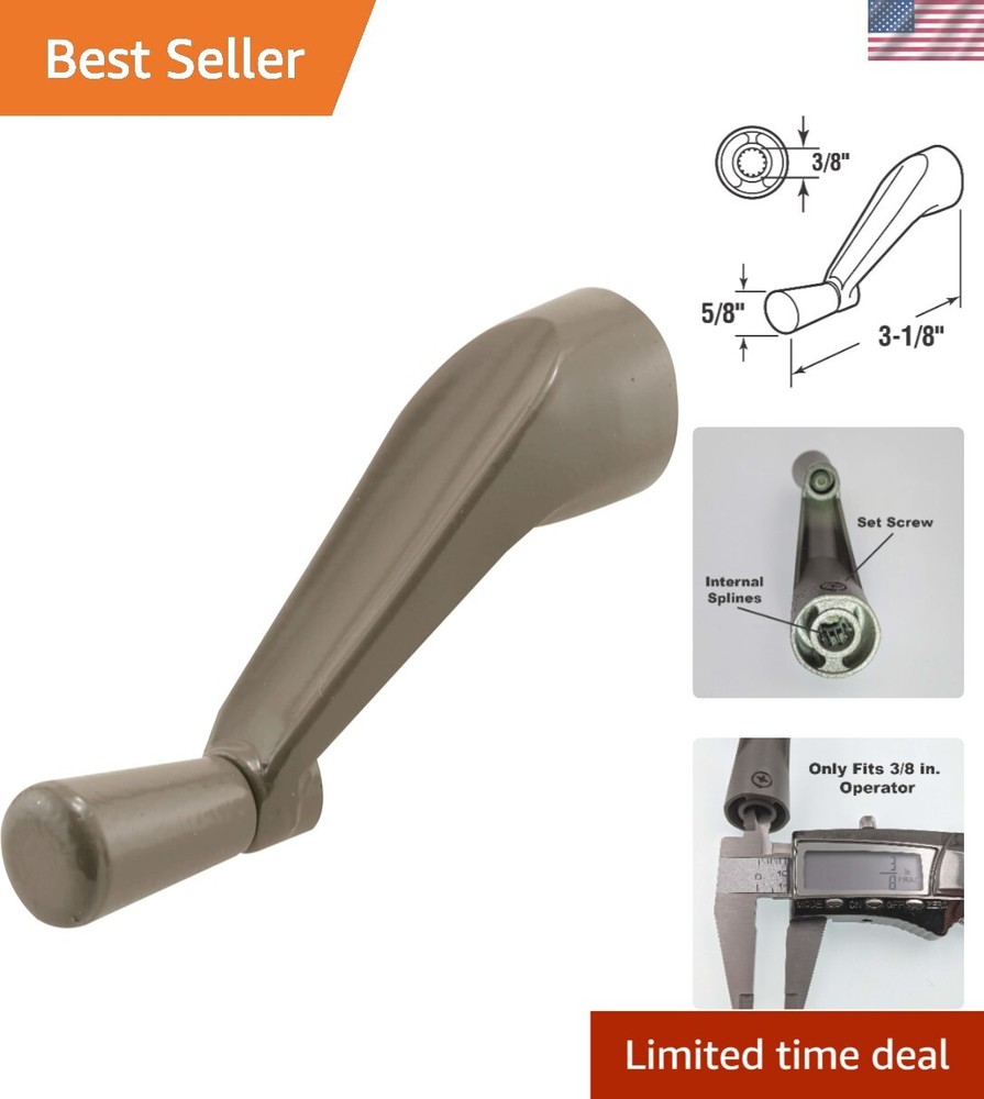 Durable 3/8 Inch Stone Window Crank Handle - Easy Installation & Replacement