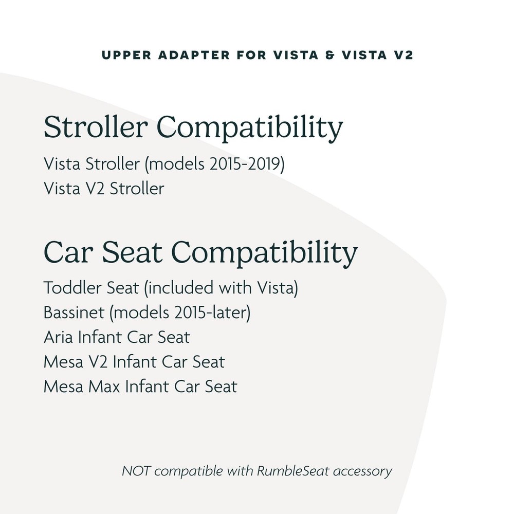 Upper Adapter for Vista Strollers - Effortless Attachment for Comfortable Rides