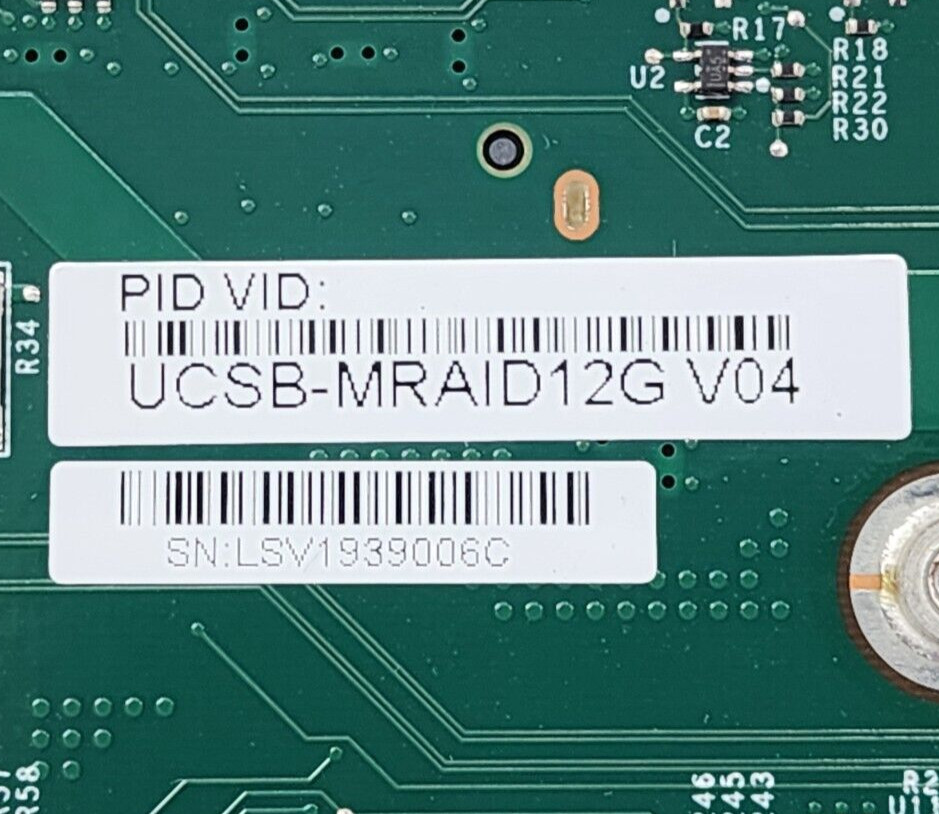 Cisco UCSB-MRAID12G 12G SAS RAID Controller Module w/ 2 Bays for UCS B200 M5