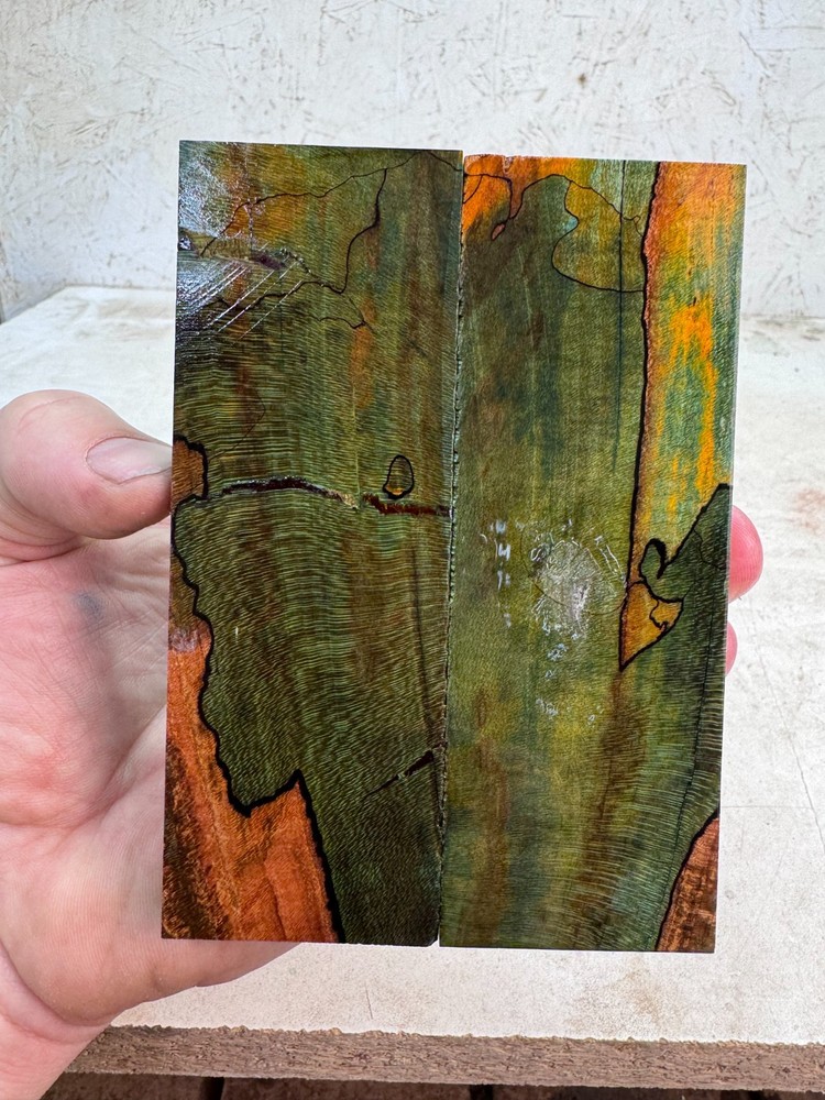 Stabilized Spalted Maple Knife Scales | SSM 202
