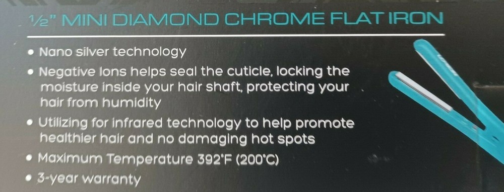 Lorion .5" Mini Chrome Flat Iron