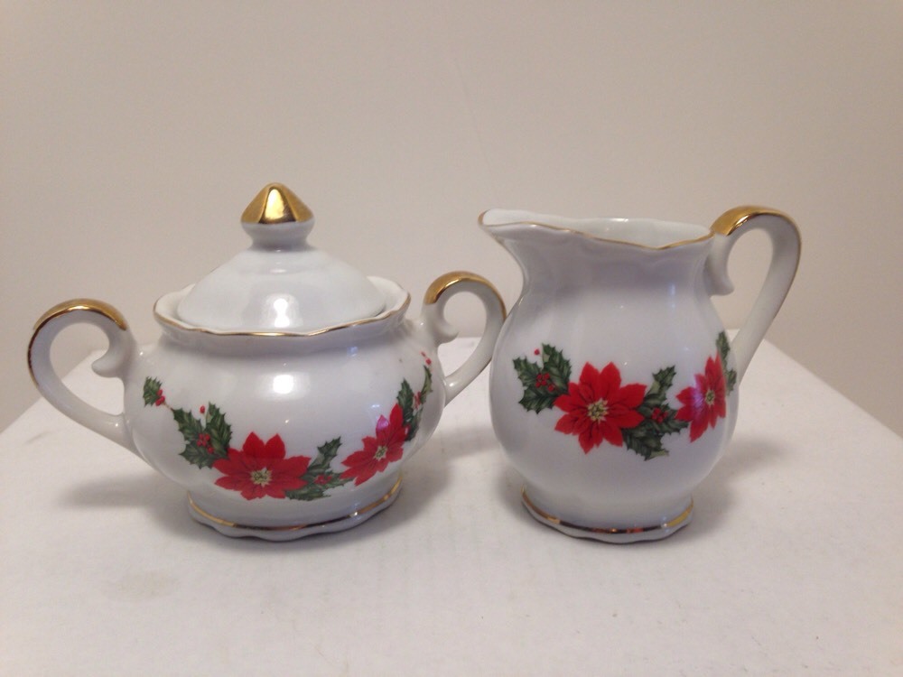 Lefton China Creamer And Sugar