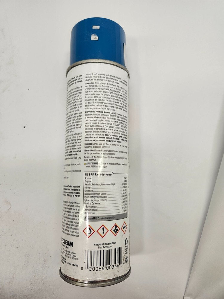Inverted Marking Paint, 15 oz., Caution Blue, Solvent