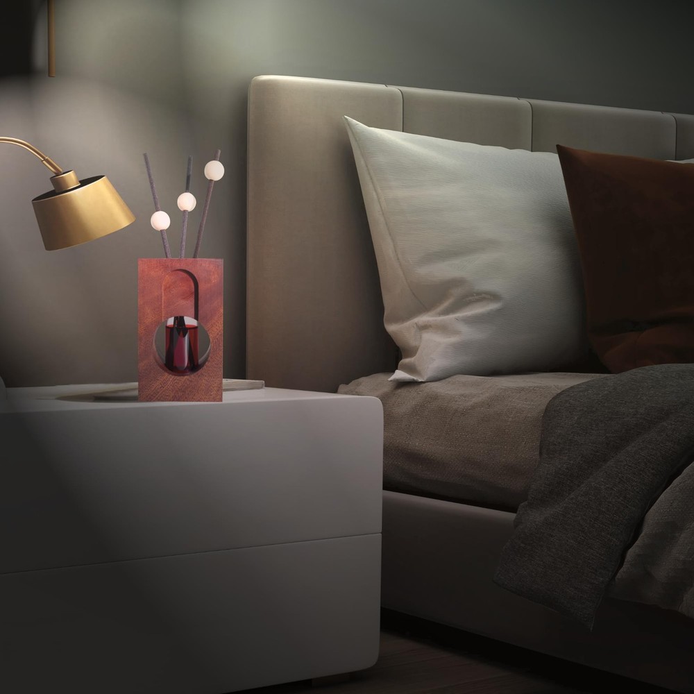 2 Empty Fragrance Wood Glass Diffuser Bottles, Refillable Diffuser Bottles wi...