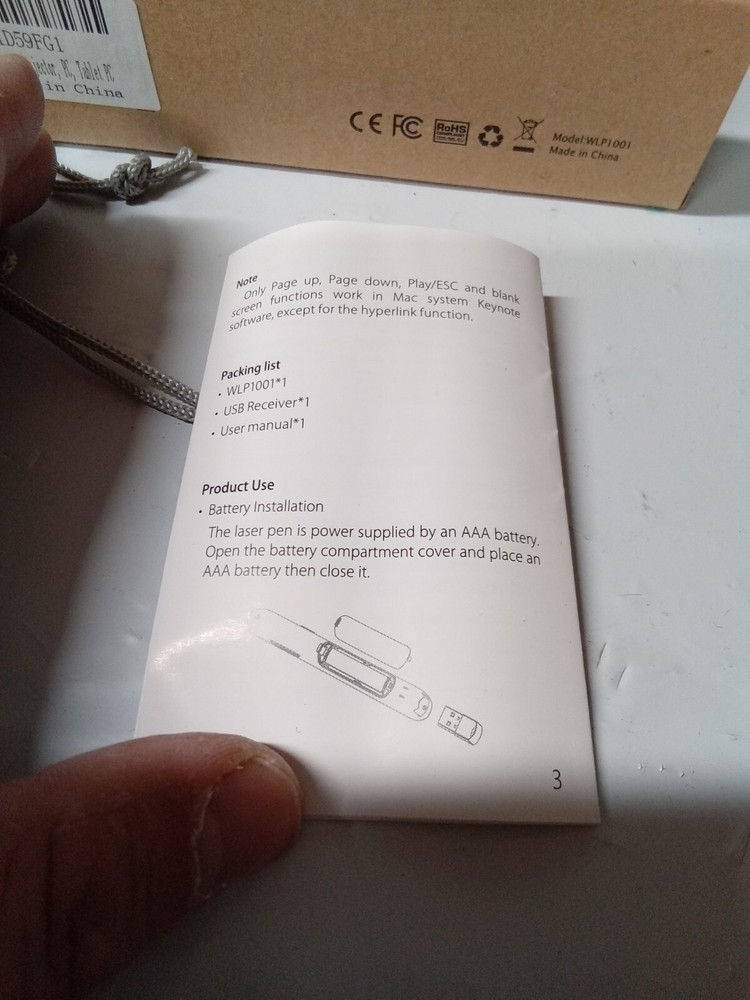 ELEKETE WIRELESS PRESENTER WITH LEASER POINTER PRESENTATION CLICKER,330FT