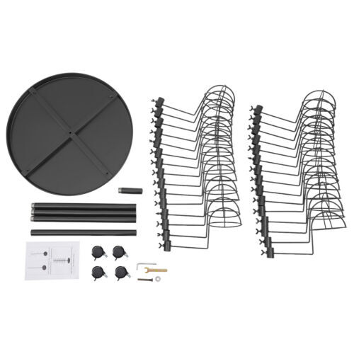 Freestanding Hat Rack Stand, Rolling Hats Display Rack, Hat Display Stand Black