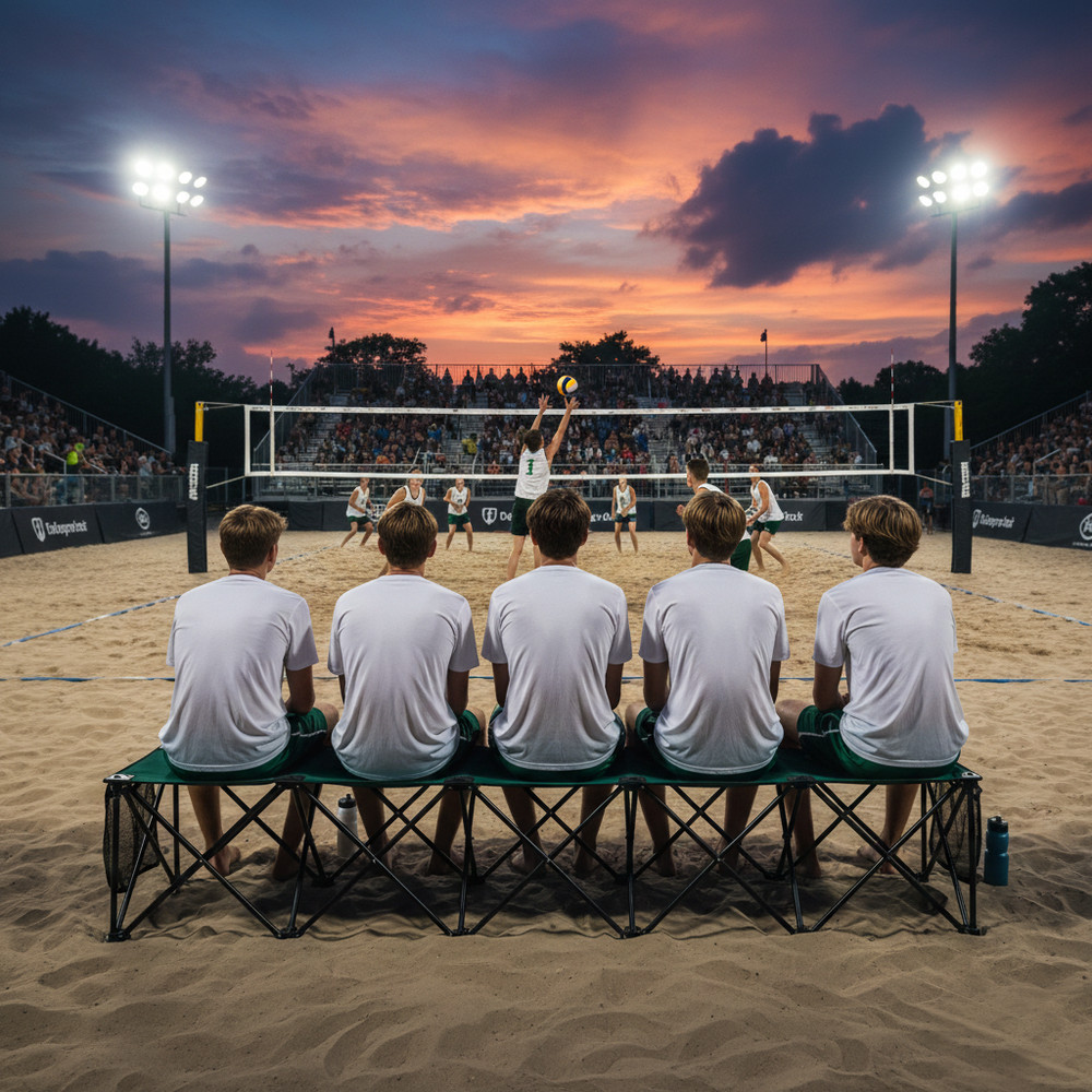 Insta-Bench Portable Sideline Bench for your players-Red