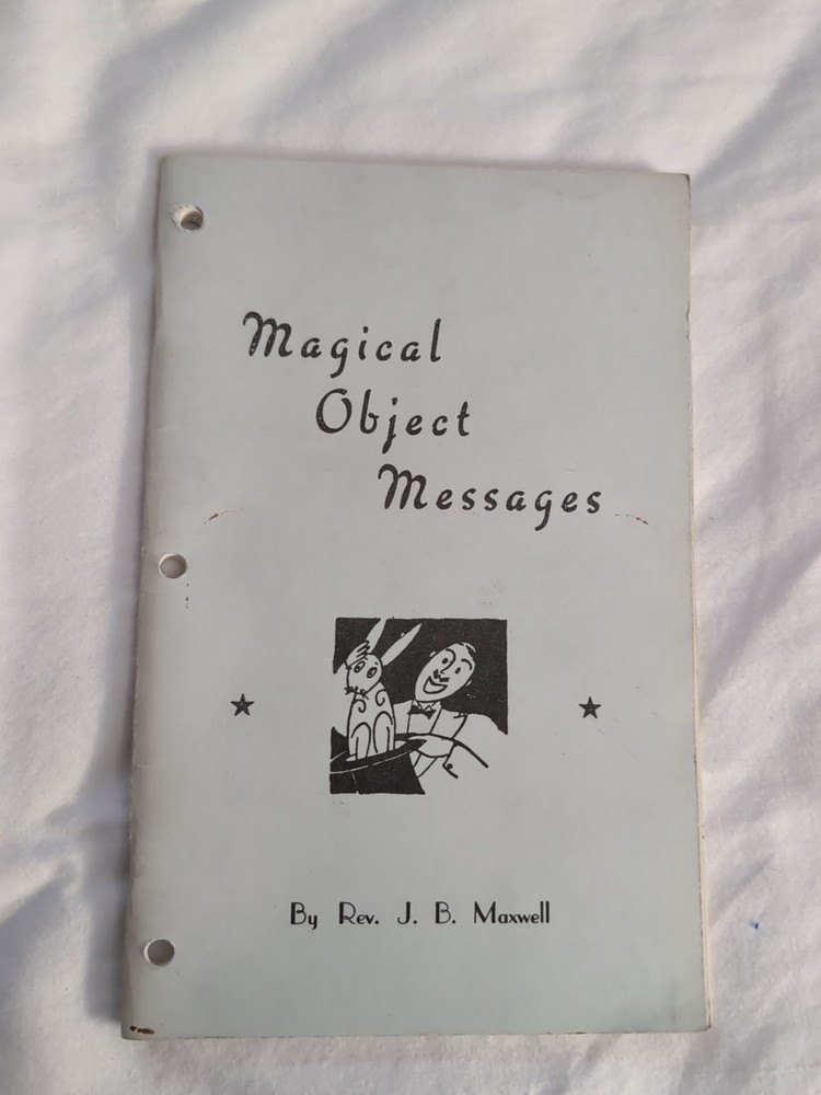 Magical Object Messages Magic Book By J B Maxwell