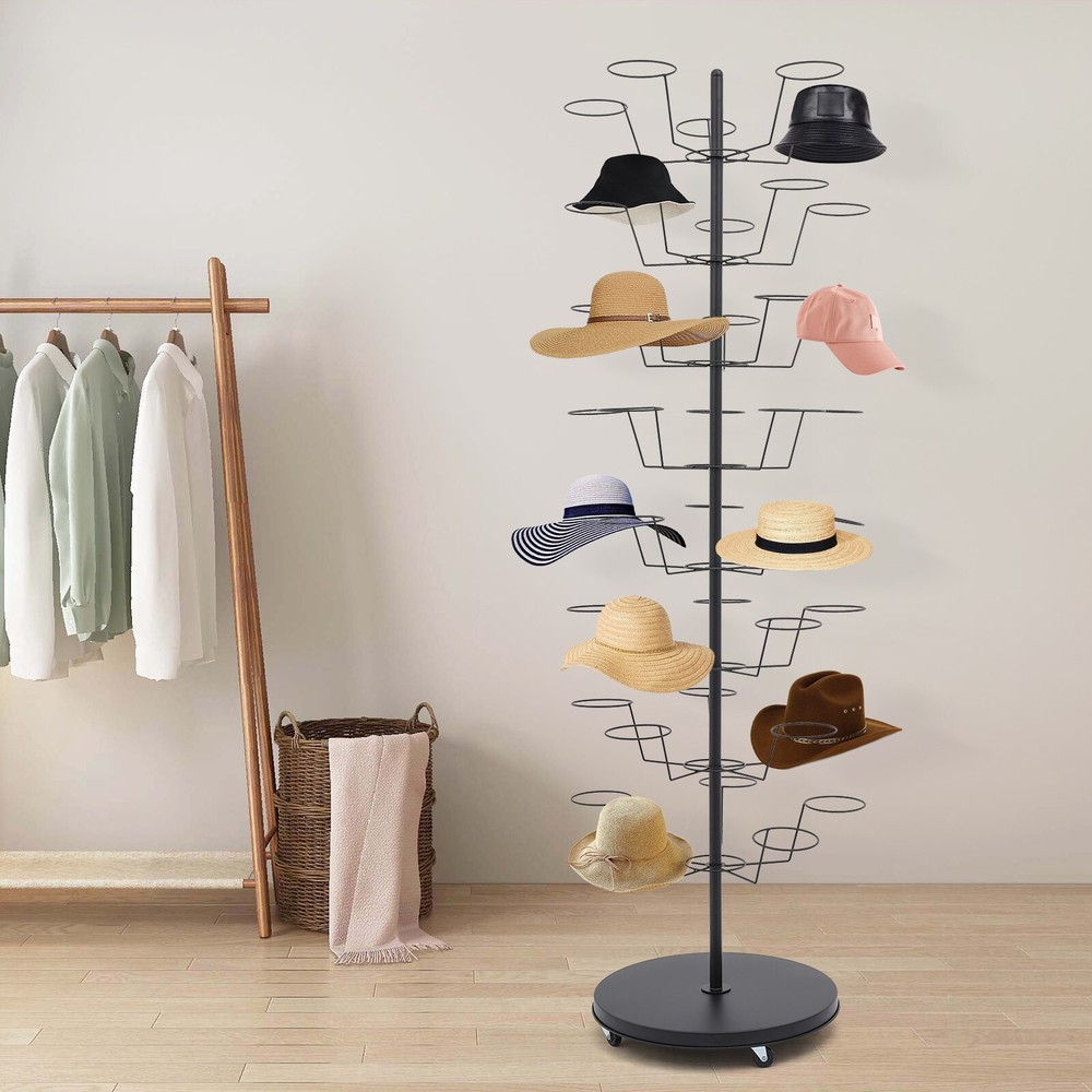 Hat Rack, Freestanding Hat Display Stand, 8-tier Hat Holders