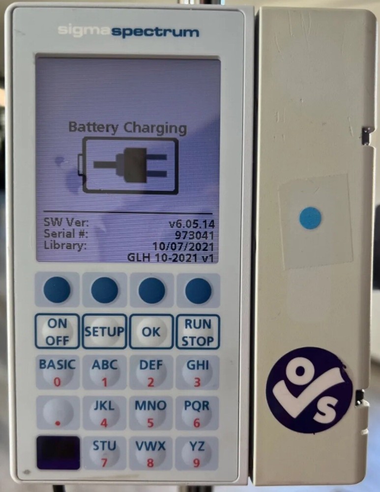 Baxter Sigma Spectrum Infusion Pump  Patient Ready.
