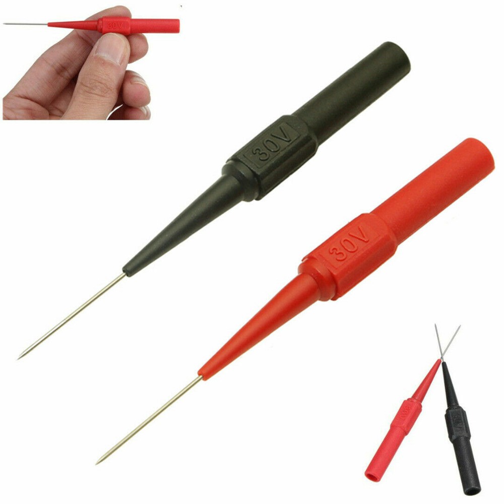 Multimeter Test Lead Extention Back Probes Sharp Needle Micro Pin For Banana