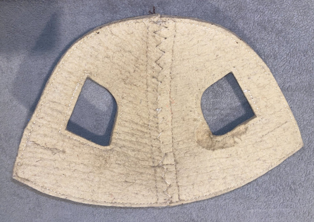 BROWN FELT HORSE HEAD BUMPER FOR TRAILERING