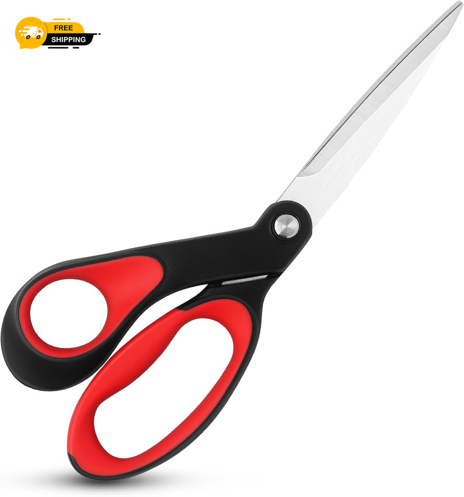 True Left Handed Sewing Scissors, Heavy Duty Multi-Purpose Tailor Scissors, Stai