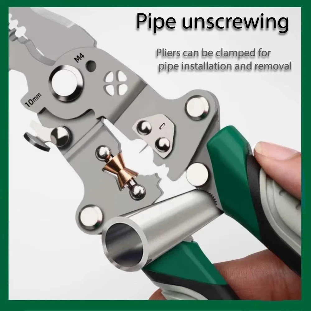 Foldable Wire Stripper Crimper Cutter Multi Tool for Electricians