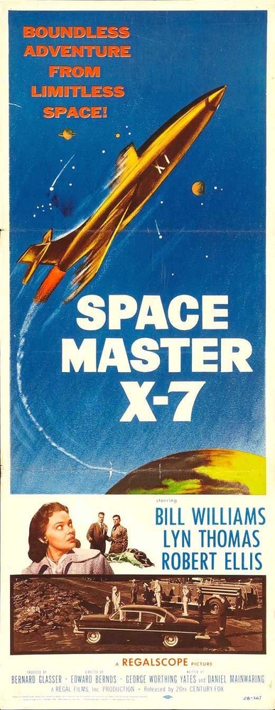 SPACE MASTER X-7 / 1958 SHOOTING SCHEDULE used by Actress Lyn Thomas, Sci Fi