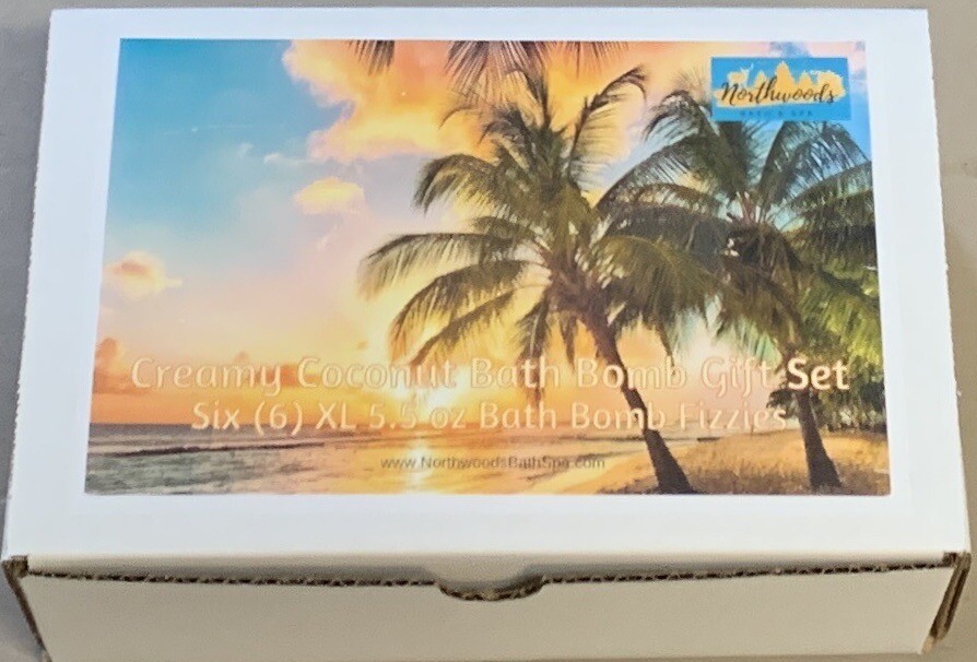 Creamy Coconut 6-pack Bath Bomb Gift Set