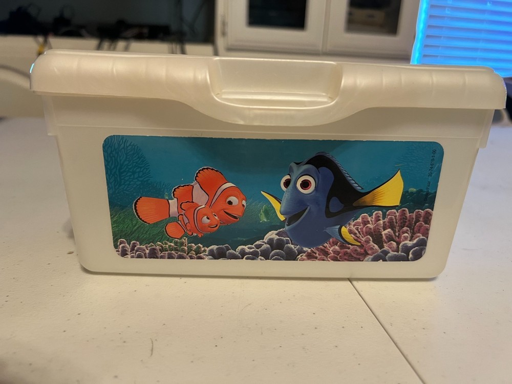 Vintage Huggies Finding Nemo, Marlin, Dory Reusable Wipes Container EMPTY
