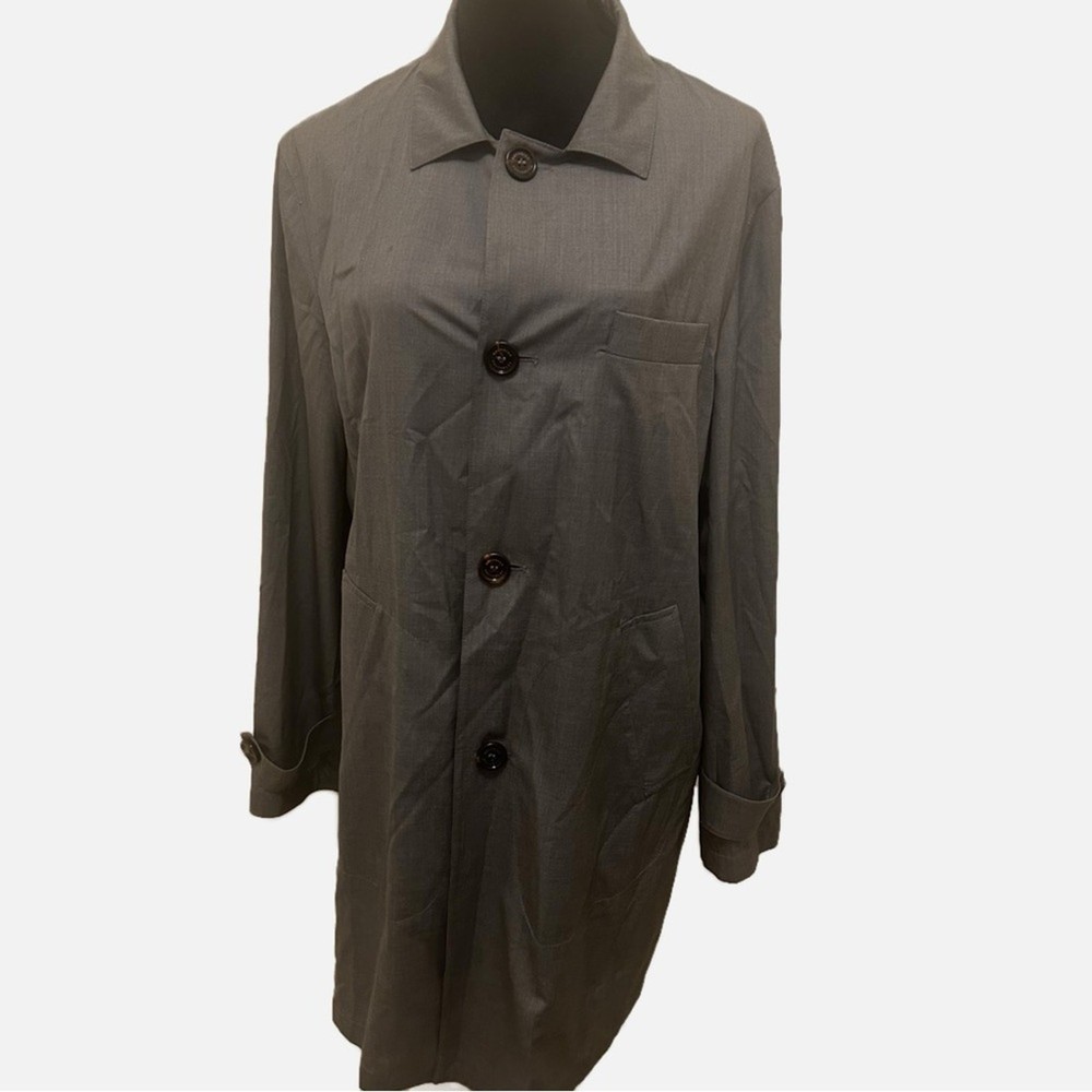 Brunello Cucinelli Gray Lightweight Button-Up Jacket Quiet Luxury Minimalist