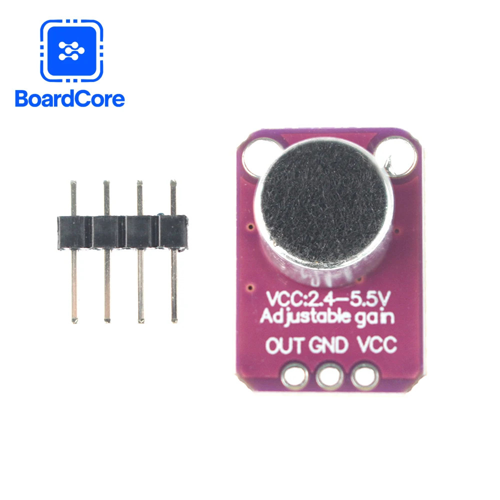 MAX4466 Electret Microphone Amplifier Module Adjustable Gain Board DC 2.4-5V