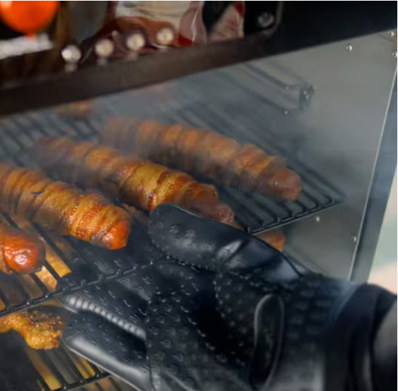 (Pair) Nexgrill Grilling Gloves Black Silicone