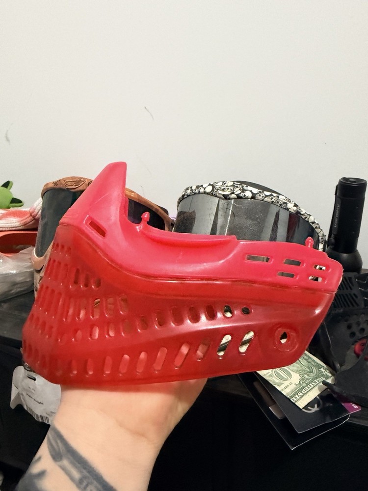 OG Old School JT Paintball Goggle Mask Red IZE BOTTOM