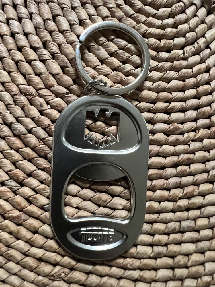 3 BEER KEY CHAINS - Vintage Budweiser/ Miller Genuine Draft & Tecate