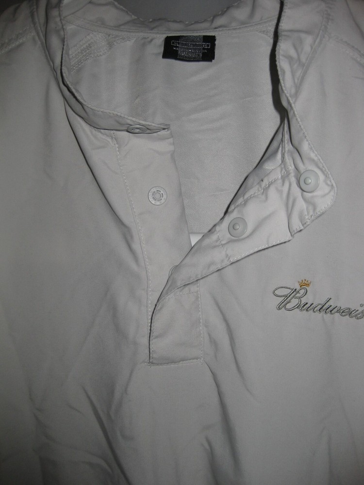 Budweiser Nike Golf Mens Long Sleeve Polyester Beige Pullover Jacket Size XL