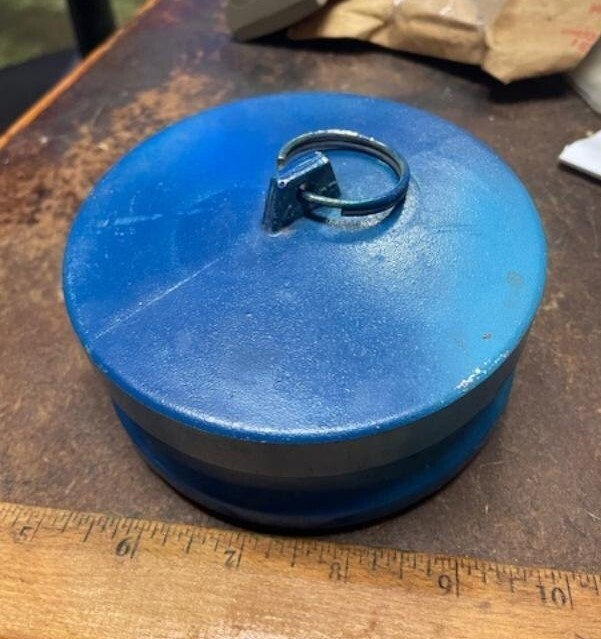 Aluminum 4” (?) Camlock Pipe Plug