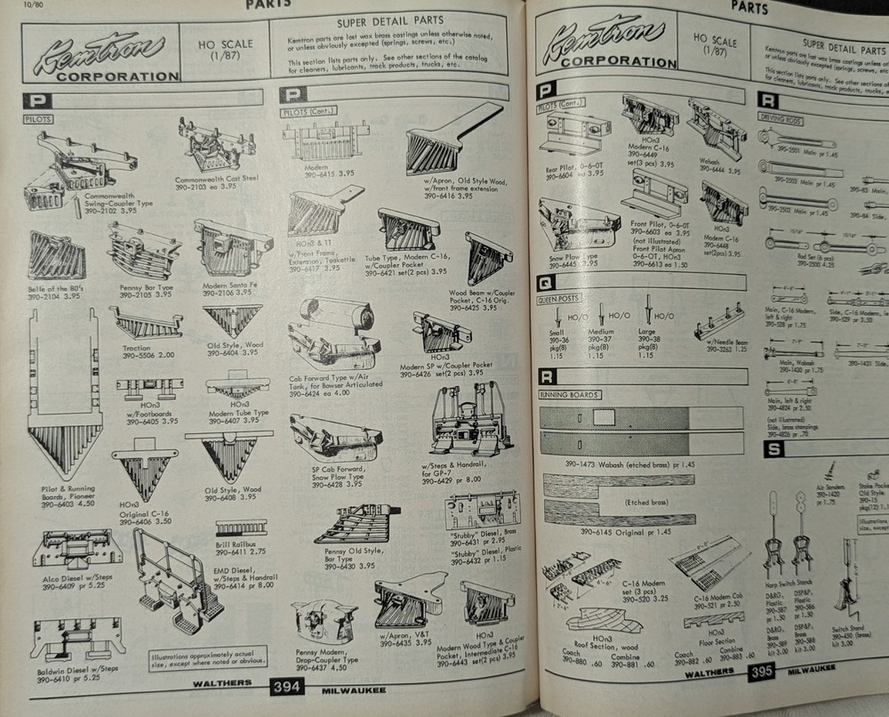 ***VINTAGE 1981 WALTHER'S HO SCALE MODEL TRAIN CATALOG & REFERENCE MANUAL***