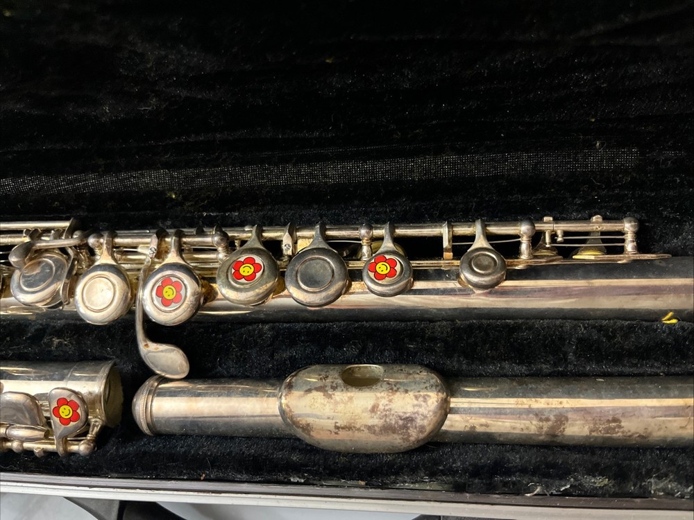 Merano Silver Finish Student Flute With Hard Case