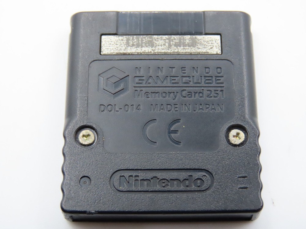 OEM Nintendo GameCube DOL-014 Memory Card 251 blocks - Black - Tested, working
