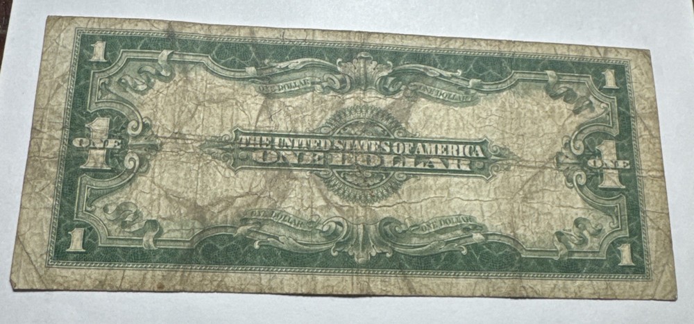 US 1923 $1 Silver Certificate One Dollar Bill Blue Seal Large Note