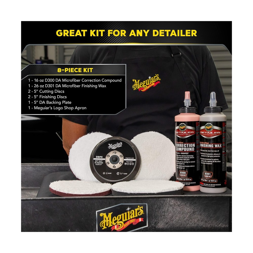 Meguiar's DA Microfiber Correction System 5" Starter Kit, Complete ... Fast Ship