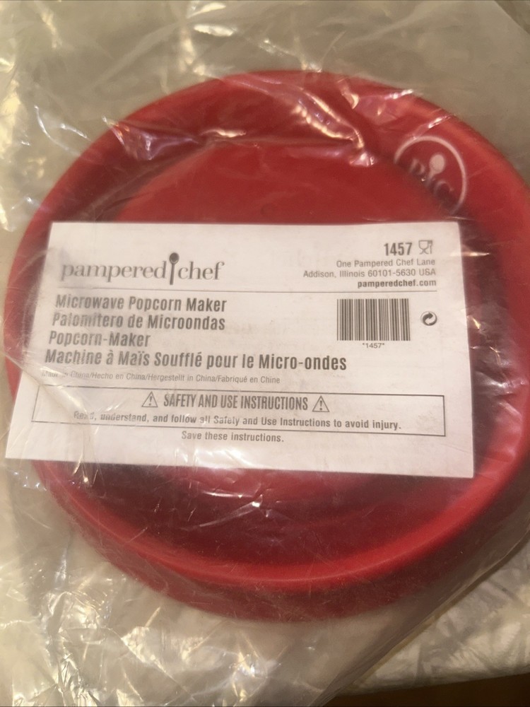 Pampered Chef Microwave Popcorn Maker With Instructions