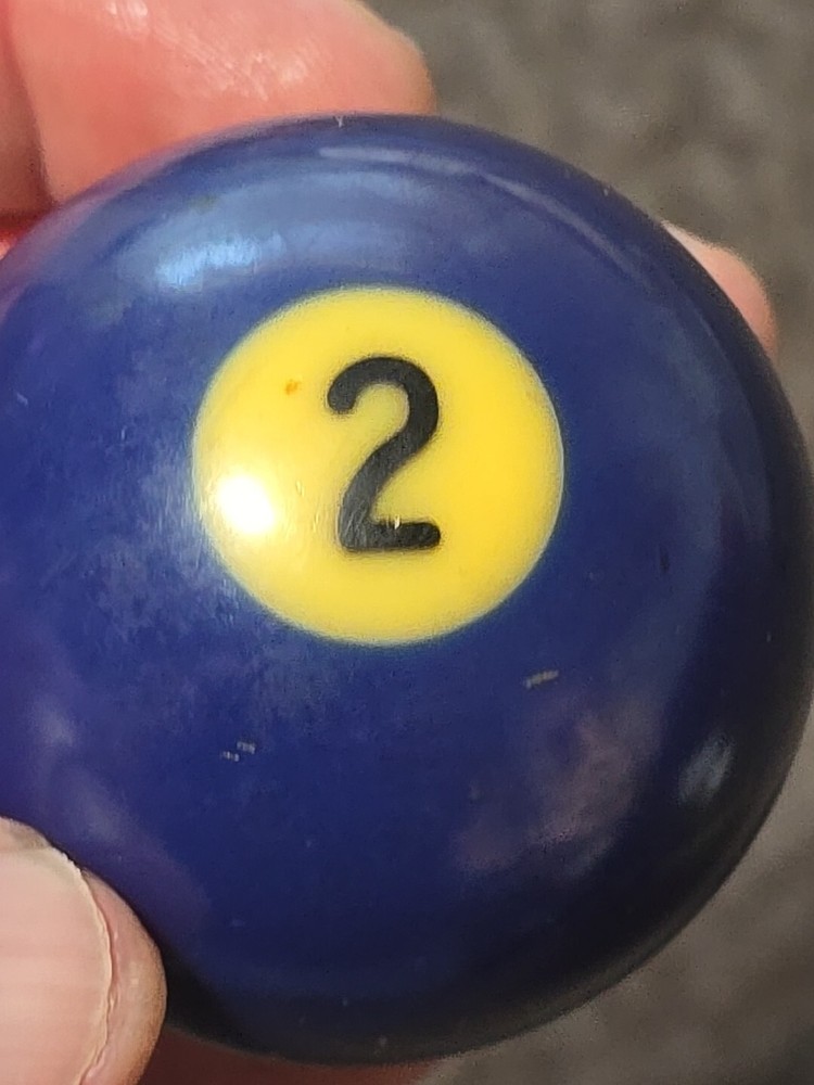 🎱Vintage Replacement Belgian(#2) Pool Ball~Billiards Solid Blue Ball 2"