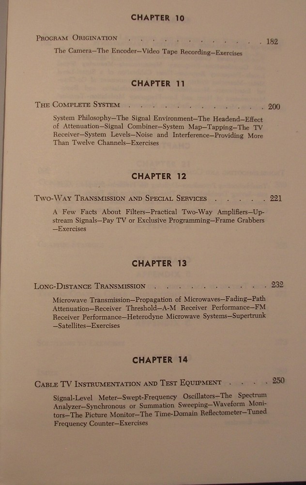Cable Television, Second Edition, by John E. Cunningham, Vintage Technology