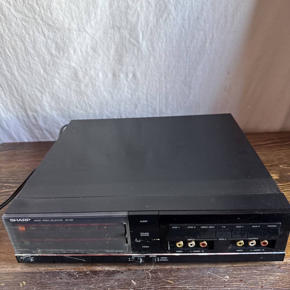 Vintage Sharp Audio Video Selector AD-207 Power Tested Only