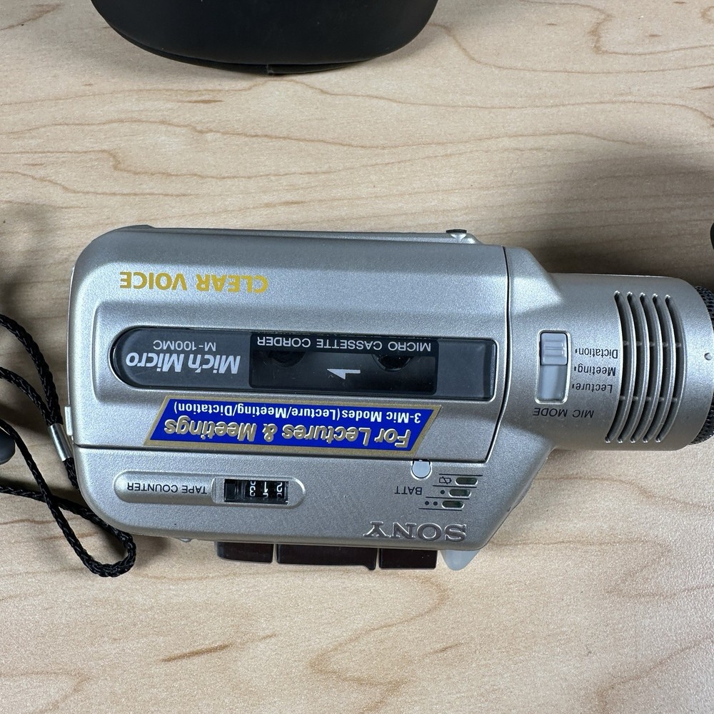 Sony Mic'n Micro Micro Cassette Corder M-100MC Full Package