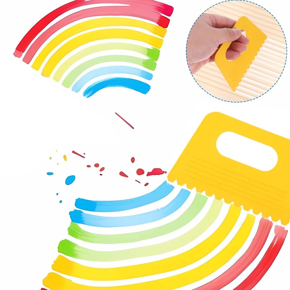 Plastic Paint Scraper Tool, Plastic Textured Art Tools, DIY Graffiti Oil Pain...