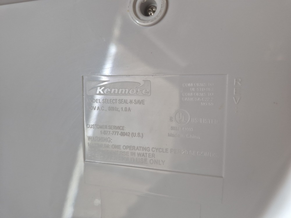 Kenmore Seal And Save