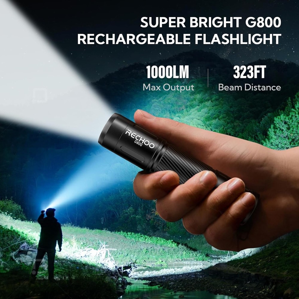 RECHOO G800 Rechargeable LED Flashlight New