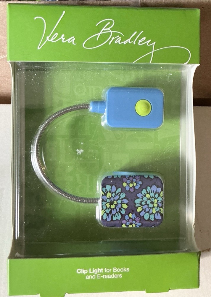 Vera Bradley Clip Light for Books & e-Readers Indigo Pop