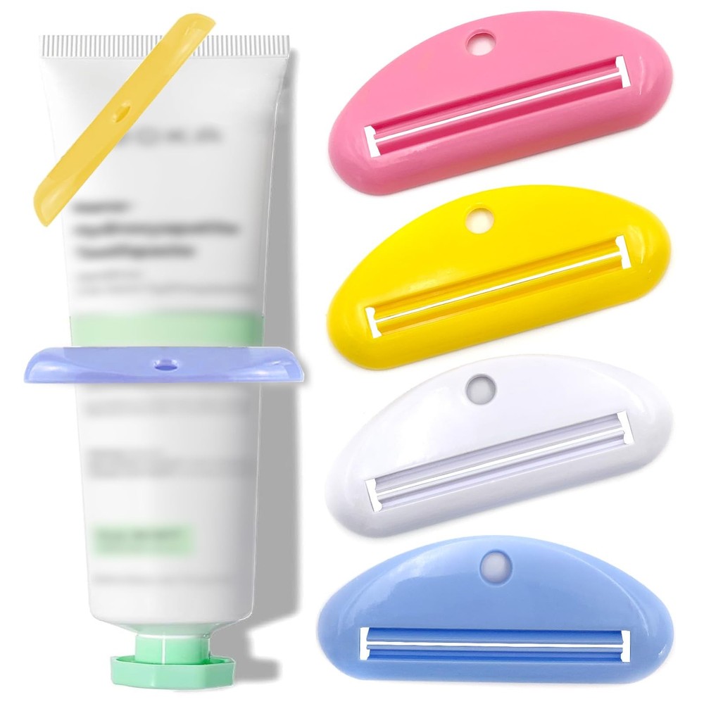 EYBDYB 4PCS Toothpaste Tube Squeezer – Plastic Multicolor