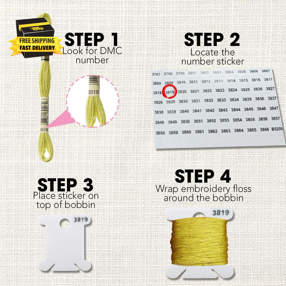 Embroidery Floss Organizer Box Tools - Bobbin Winder, 1 Removable 36 Compartment