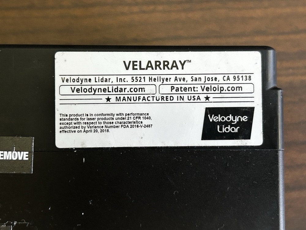Velodyne Velarray H800 Lidar Sensor MPN VEL-007-B111- FAST SHIPPING