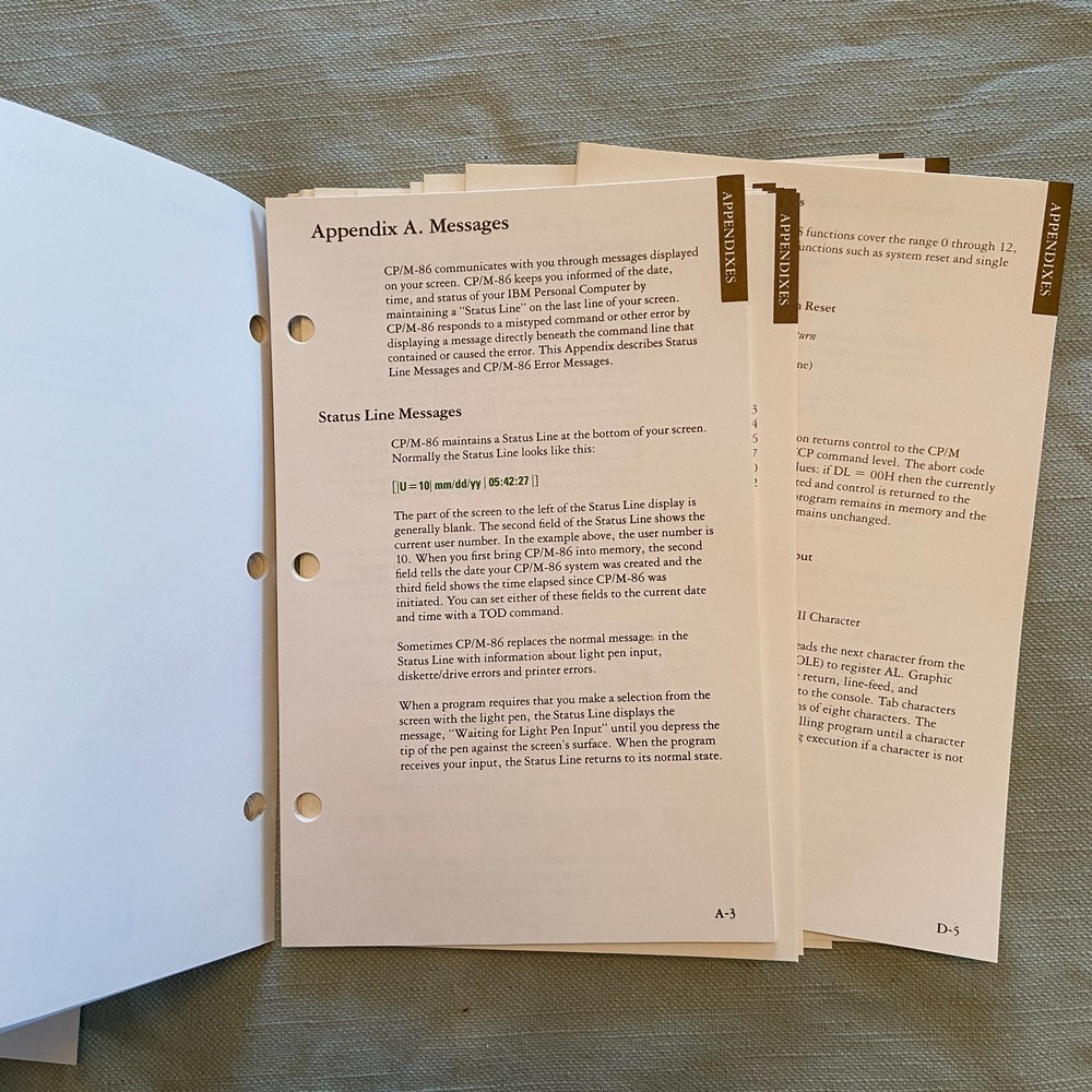 IBM Personal Computer CP/M-86 Operating System Language Series 1st Ed. 1982 Book