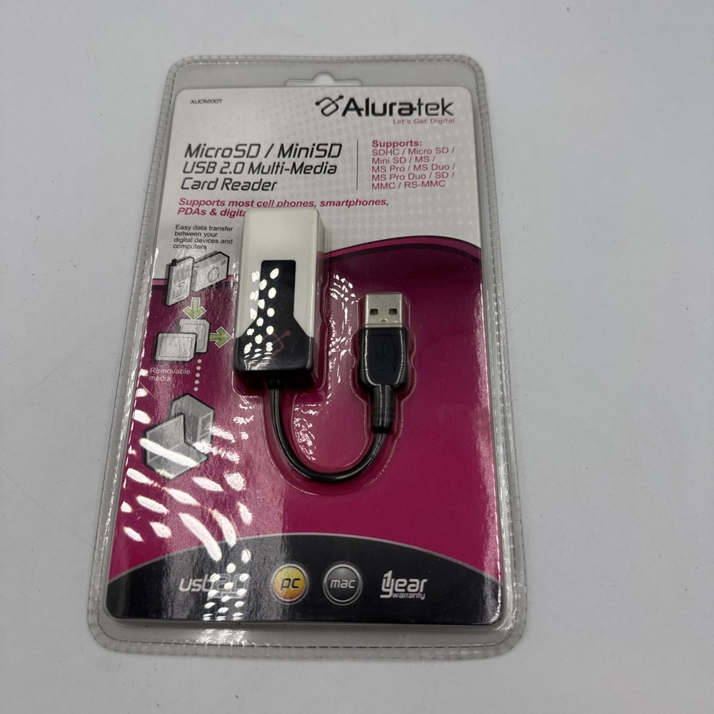 Aluratek Micro SD Mini SD USB 2.0 Card Reader We Combine Shipping