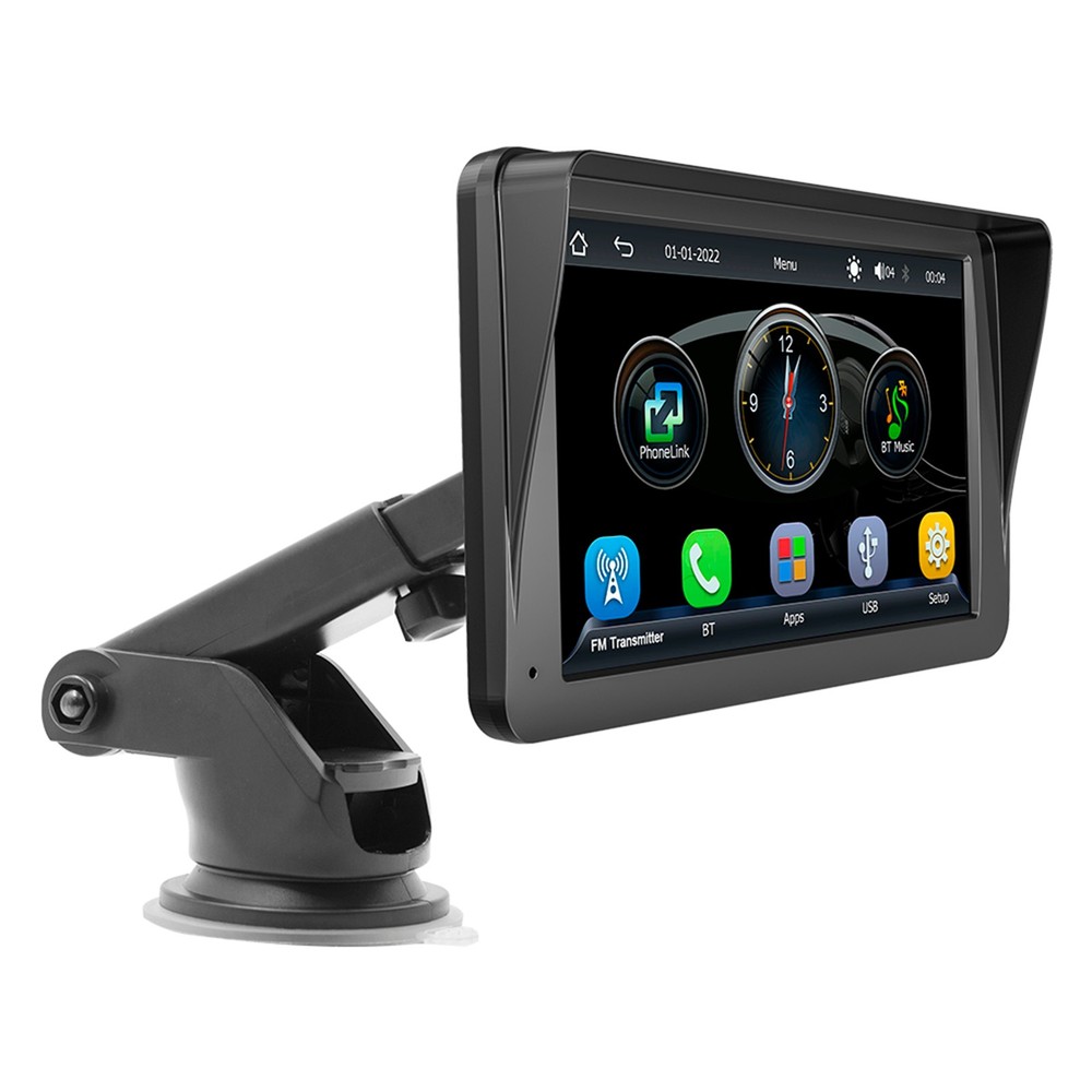 7" Wireless WiFi/BT HD Stereo Portable Carplay+Remote For iPhone/Android Auto US