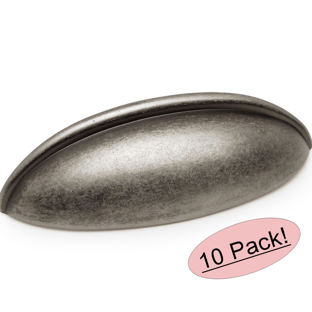*10 Pack* Cosmas Cabinet Hardware Weathered Nickel Handle Cup Pulls #1399WN